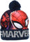 Marvel Spiderman Avengers Beanie-Mütze, Mütze, Schal und Handschuhe für Jungen, 4-8 Jahre, blau und rot