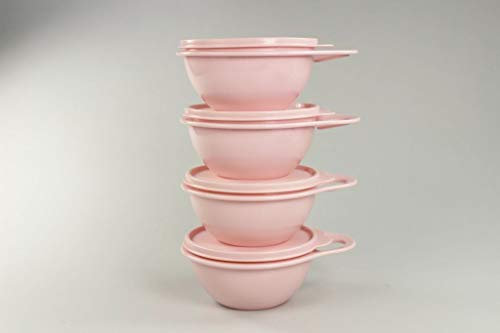Tupperware Rührschüssel Maximilian 600 ml rosa Salat Mini Schüssel Salatbar (4) 36618
