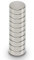 MAUL Neodym Magnet Ø 15 x 5 mm (10er Pack) | Magnete für einen vielseitigen Einsatz | Magnet rund mit elegantem und modernem Design | Magnete stark für Magnetboard, Magnetband | Silber
