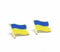 Ukrainische Flagge Pin Ukraine Flagge Abzeichen Brosche Geeignet für Feier, Parade, Sportveranstaltung (2 Stück), Metall