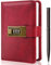 WEMATE Tagebuch mit Schloss – Vintage-Tagebuch aus PU-Leder mit Schloss, 192 Seiten, Passwort-Notizbuch, Stift und Geschenk-Box, perfekt für Männer und Frauen, 10,7 x 15,7 cm, Rot, halten Sie Ihre