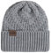 KNIT FACTORY - Sally Mütze - Strickmütze für Damen und Herren - Beanie - Wintermütze mit Wolle - Robusten Look - Hochwertige Qualität - Grau
