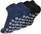 Colexy 2 Paare Yoga Socken Anti Rutsch Damen, Stoppersocken Herren, Anti Rutsch Socken Damen, Yoga Socken Rutschfest Damen, Rutschfeste Griffsocken für Pilates M, 35-42 (Schwarz, Marineblau)