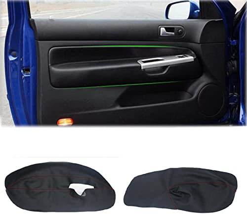 JEZOE Garniture d'autocollant de Couverture de Panneau d'accoudoir Avant de Voiture en Cuir Souple, adapté pour VW Golf 4 MK4 Bora Jetta 1999-2005 3 Portes