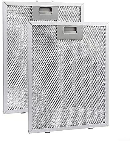 Emiif Dunstabzugshaubenfilter, Metallgitter, Abluftfilter, 290 x 240 x 9 mm, Dunstabzugshaube, Metall-Fettfilter, Edelstahl