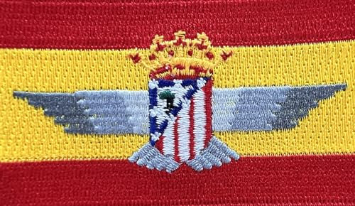 Gemelolandia | Parche Termoadhesivo de 8x5 cm Bandera de España y Escudo Aviacion