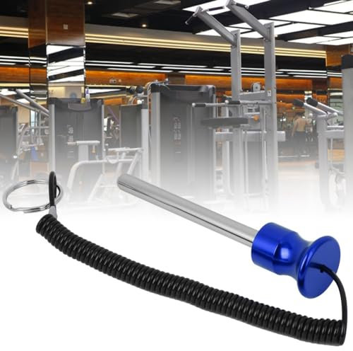 Jadeshay Weight Stack Pin, Magnetic Stack Training Tensile Strength Fitness Machine Pin with Pull Rope Training Equipment Fitness Accessories Pin