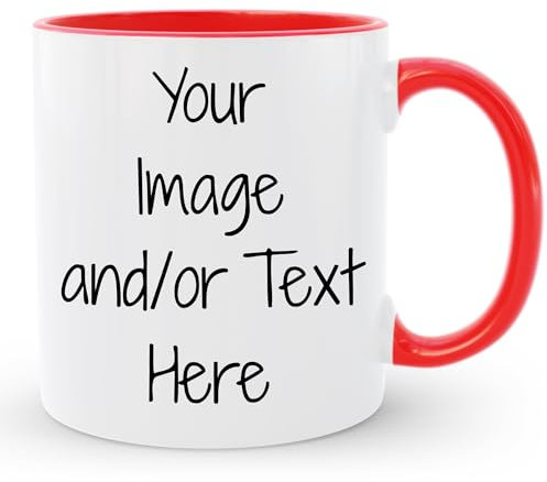 Giftbees Personalisierte Kaffeetasse, individueller Bildtext oder Logo, Keramiktasse, individuelles Geschenk für Männer und Frauen, Taza Personalizada mit Foto und Worten, personalisierbar, 325 ml,