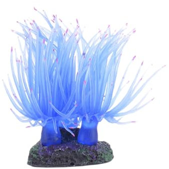 Toddmomy Artificial Coral Large Fish Tank Decorations Betta Fish Tank Decorations Faux Plants Blue Accessories Floral Jewelry Flower Decor Pink Decor Blue Decor Ornament Coral Reef Aquarium