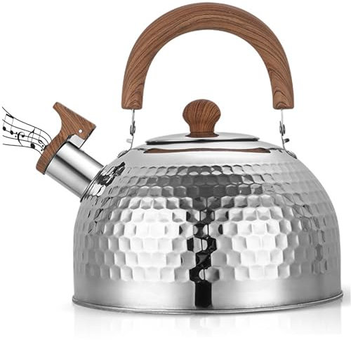 Camping Kettle Gas Kettle 3L Whistling Hindle Hervidor de Acero Inoxidable Con Many Many Many Many InduccióN de Tetera Camping Kettle Para Estufa de Gas Fuego de Campamento Para Acampar