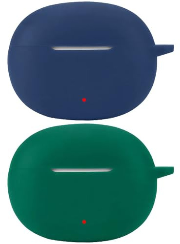 Acadeny Silikonhülle Kompatibel mit Honor Choice Earbuds X5, [Unterstützt das kabellose Laden] [Stoßfeste Schutzhülle] 2X Blue Green