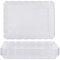 MATANA 18 Grandi Vassoi da Portata Rettangolari in Plastica Trasparenti per Finger Food, Aperitivo - 32x24cm - Buffet, Matrimoni, Compleanni, Feste - Resistenti e Riutilizzabili