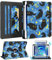 Kidcube Schutzhülle für iPad Air 3. Generation/Pro 10,5 Zoll (26,7 cm), niedlicher drehbarer Ständer, Folio-Schutzhülle mit Stifthalter und Kartenschlitz, Mädchen-Design, Katze, Sterne, Blau, Design