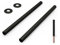 VANCOCO 2Pcs 300mm×18mm Radiator Pipe Sleeves, Matt Black Radiator Collars Cover Pair Radiator Pipe Covers