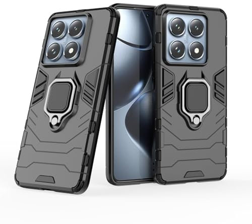 Max Power Digital Funda para móvil Xiaomi 14T Pro Carcasa Magnética con Anillo Imán Antigolpes Resistente Rígida Dura [Tecnología Absorción Golpes] (Xiaomi 14T Pro, Negro)