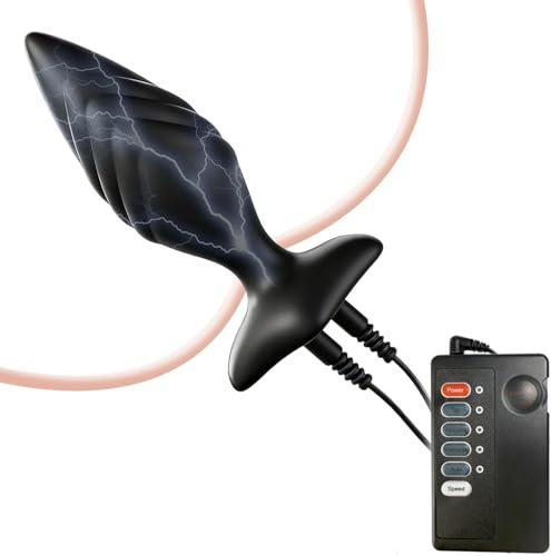 Elektrostimulation Silikon Analplug Set, Elektrische Stimulation Dilator | SM Extrem Fetisch Buttplug mit Elektroshock Prostata-Massage Sex toy Masturbation Fetisch Analsexspielzeug für Männer Frauen