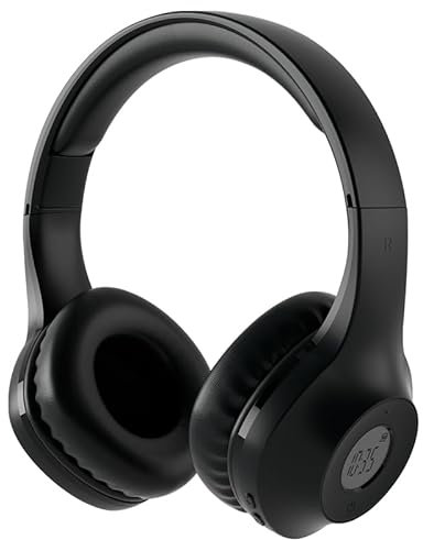 Casque radio FM sans fil, rechargeable et portable avec la meilleure réception pour le jogging, la tonte, le vélo, les réunions avec récepteur FM (noir)