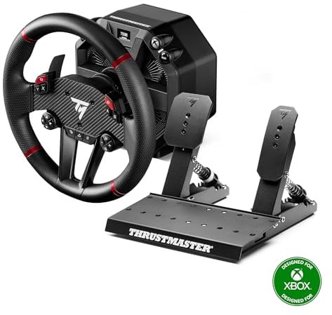 Thrustmaster T598 Direct Axial Drive-Rennlenkrad & Pedalset - XBOX & PC | 5 Nm Force-Feedback-Lenkradbasis für professionelles Simracing, austauschbares Lenkrad, 2-Pedalset, Multifunktions-Encoder