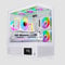 IONZ KZ-V Mini Aether mATX PC Gaming case, Tempered Glass, LED Temperature Display, includes 6 ARGB PWM Fans - White