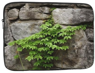 Plant On Stone Wall Laptop-Hülle für Damen und Herren, 25,4 cm (10 Zoll), wasserdichte Laptoptasche, leichte Notebook-Computerabdeckungstasche