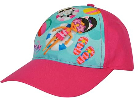 Gabby's Dollhouse Polyester Sonnenhut, rosa Baseballkappe für Kinder, jeden heißen Sommertag, verstellbare Kappe für sportliche Aktivitäten ab 3 Jahren