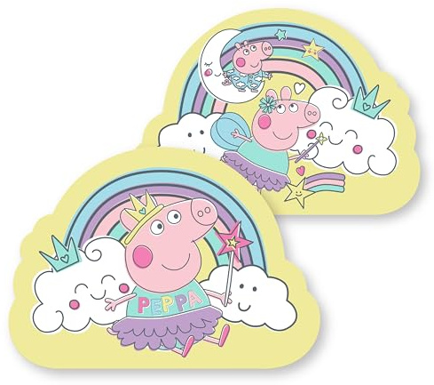 Peppa Pig Officially Licensed Shaped Cushion, Super Soft Reversible 2 Sided, Playful Peppa Design Pink Pillow, Perfect for the Bedroom or on the Sofa