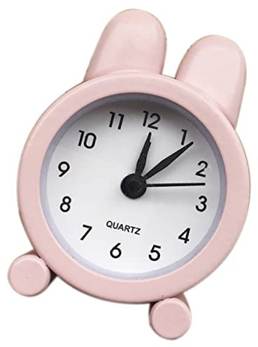 IMIKEYA 1 Stück Rabbit Ear Alarm Clock Niedliche Tischuhr für Schlafzimmer und Studenten Geräuschlos und Einfach Dekorative Weckuhr aus Metall für Zuhause