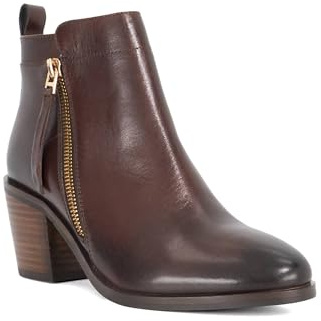 Dune London Ladies PAICING Block Heel Side Zip Boots Ankle Boots