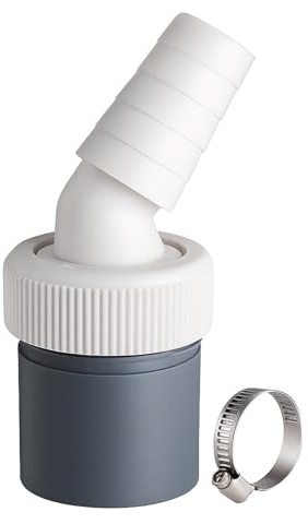 Washing Machine Waste Splitter, Drain Adaptor for Dishwasher and Washing Machine with Hose Clamp, Drain Adaptor Outlet for Pipe Diameter 40 mm and Input Diameter 18-24 mm