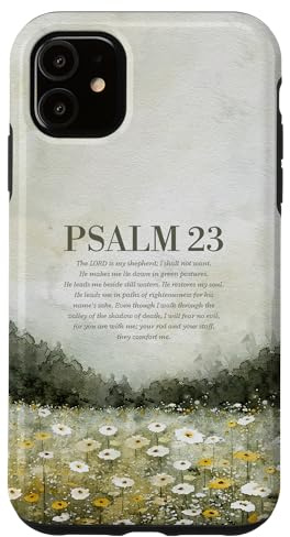 Psalm 23 He Restores My Soul Faith Bible Verse Case for iPhone 11