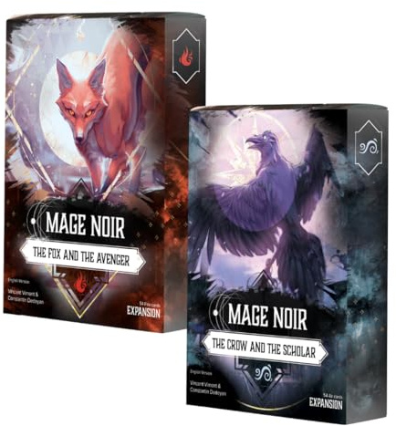 Mage Noir - Expansion - Crow and Fox Bundle - Strategy Card Battle Game for 2 Players - Board Game for Ages 14 and Up - English Version