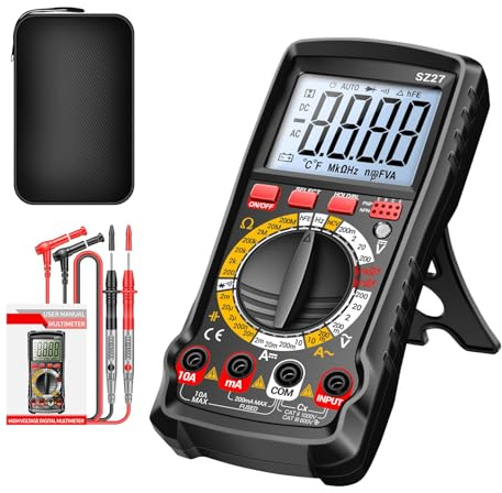 Voltmètre Multimètre,Kit Analyseur de Batterie de Voiture - Voltmètre CC CA,Pour Circuits Automobiles Prises Électriques Applications Électriques Atelier Maison Garage Industriel