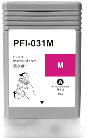 Hallosun PFI-031MG PFI031 Magenta Pigment Tintenpatrone Kompatibel für Canon ImagePrograf TM-240 ImagePrograf TM-340 Drucker
