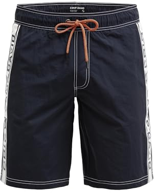 Camp David Herren Lange Badeshorts mit Logo-Tapes