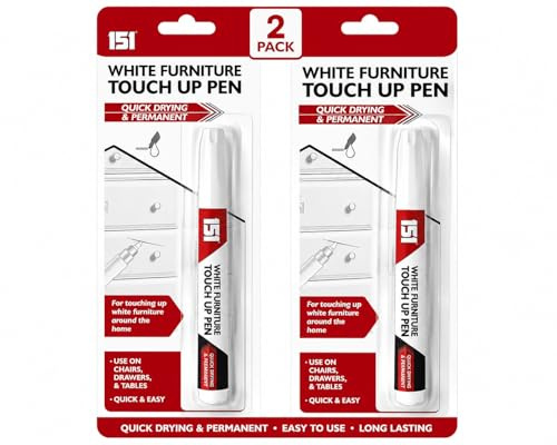 AM White Furniture Touch Up Pen Marker Repair Wood Floor Cabinet Laminate Scratches