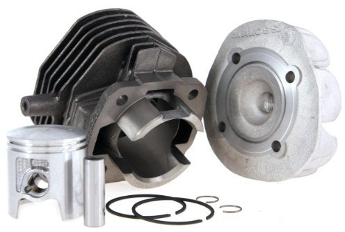 MALOSSI Rennzylinder 75ccm für Vespa 50/PK50/S/XL/XL2 Grauguß, 6 ÜS, Hub 43mm, inkl. Zylinderkopf, Ø 47,0mm, M6 Auslassstehbolzen