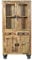 SIT-Möbel Rustic 1904-04 Vitrine mit 4 Türen, 2 Schubladen, aus Mangoholz, Antik, braun, Wortprints 90 x 40 x 180 cm