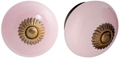 Nicola Spring Möbelknöpfe aus Keramik - Pink - 24 Stück