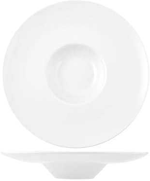 H&H 8720433 Pasta Bowl, Porcellana, Bianco, 33 cm