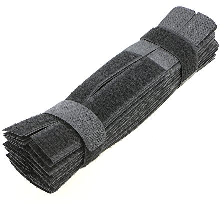 Pasow 50pcs Colourful Cable Ties Reusable Fastening Wire Organizer Cord Cable Management 7 Inch - Black