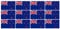 INDIGOS UG - Mini Aufkleber Set - Pack glatt - 50x31mm - selbstklebender Sticker - Neuseeland - Flagge - Banner - Standarte fürs Auto, Büro, zu Hause und die Schule - 12 Stück - für Auto, Laptop