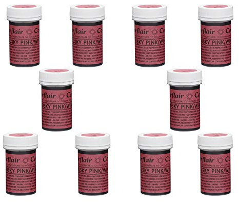 Sugarflair Spectral Dusky Pink/Wine Food Colouring Paste, Highly Concentrated for Use with Sugar Pastes, Buttercream, Royal Icing or Cake Mix, Vibrant Colour Dye - 25g (Pack of 10)