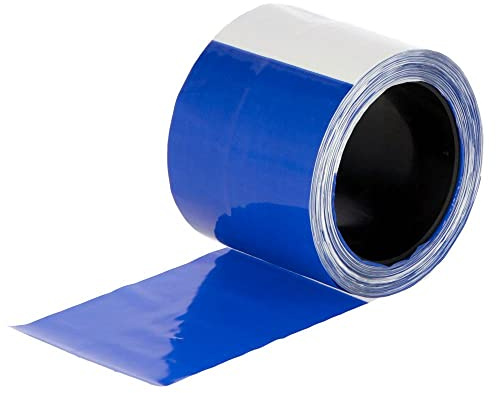 Herdenschutzband blau/weiß, geblockt, 80mm, 100 m Rolle