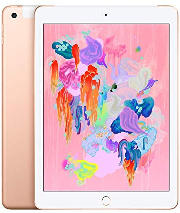 2018 Apple iPad (9.7-inch, Wi-Fi + Cellular, 32GB) Gold (Renewed)