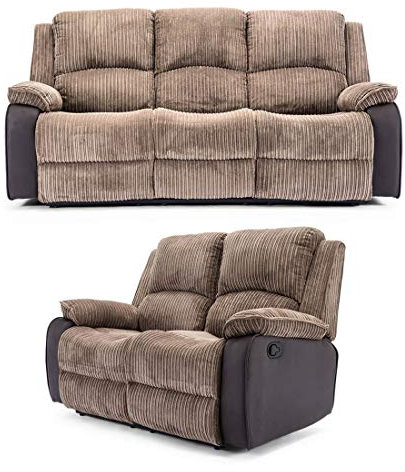 More4Homes Postana Manual Recliner Bonded Leather 2+3 Seater Sofa Set