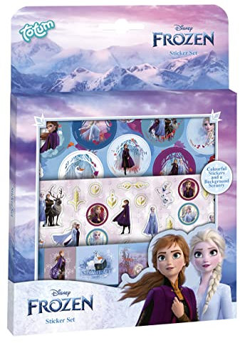 Frozen II Disney Stickerset: 3 Stickerbögen mit zauberhaften Motiven von Anna & Elsa, Olaf und einem Landschaftsmotiv