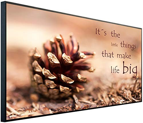 Ecowelle Infrarotheizung mit Bild | 750 Watt | 60x120 cm | Infrarot Heizung| | Made in Germany| i 25 Zitat mit Tannenzapfen