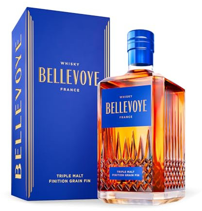 BELLEVOYE Bleu - Whisky Triple Malt - Médaille d’or Concours Mondial Whisky Masters 2022 - 40 % Alcool - 100 % France - 70 cl
