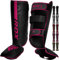 RDX Espinilleras Kick Boxing Muay Thai MMA Protección, Maya Hide Cuero Kara Espinilla Empeine Artes Marciales Entrenamiento Boxeo Sparring BJJ Kárate y Combate Training Pierna Protector