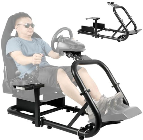 Dardoo Rennradständer mit Schalthebel passend für Logitech G25 G27 G29 G920 & G923 Thrustmaster T80 T150 T300RS T500RS TX Fanatec PC PS4 Xbox Gaming Simulator Cockpit ohne Räder und Pedale